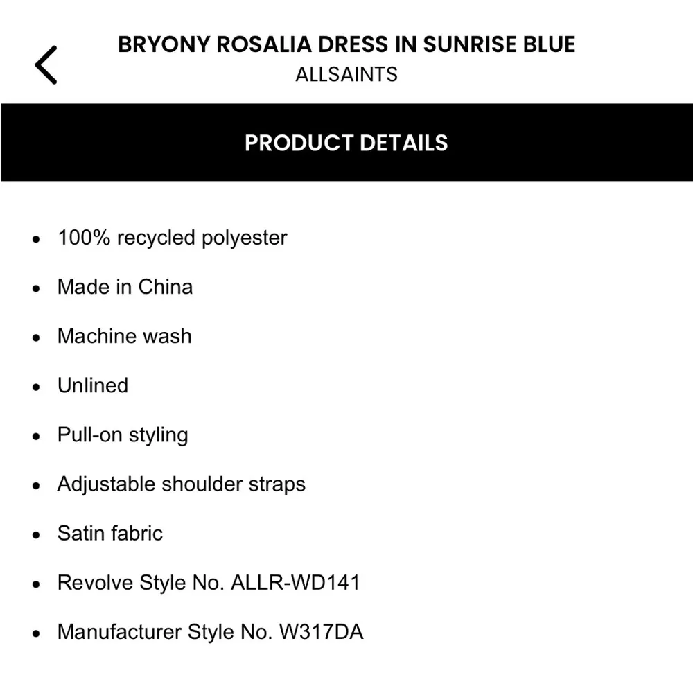 ALLSAINTS - Bryony Rosalia Dress size 2 - Image 9