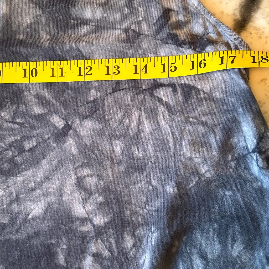 75A. Olivia Sky blue white Tie Dye sleeveless Tank top Dress - Image 7