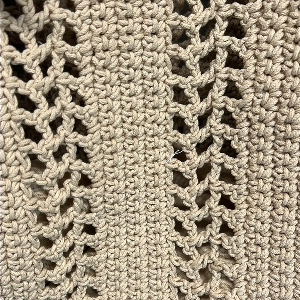 🐢Crochet Tote Bag with Turtle Charm ✨ Tan - Image 4