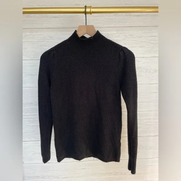 Halogen Puff Shoulder Sweater Black Size XS - Image 2