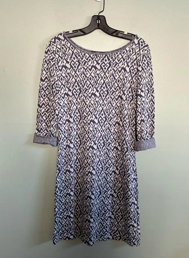 TART Women's Medium Modal Knit Aztec Ikat Blue Shift Dress Anthropologie Sz S - Image 2