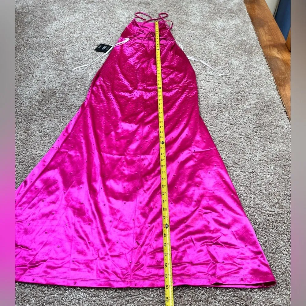 Lulu’s Radiant Satin Rhinestone Maxi Dress - Image 16