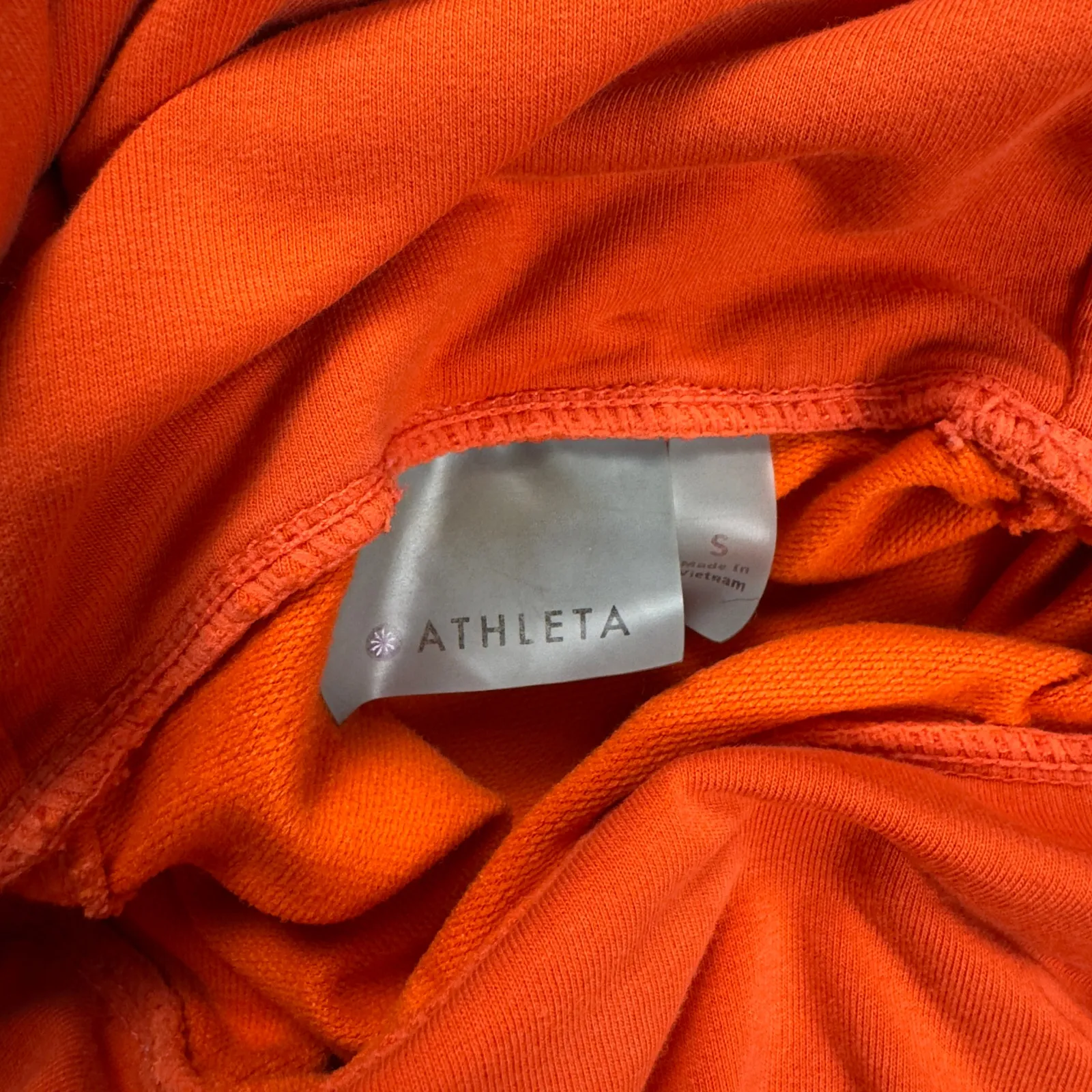 Athleta Sentry Hoodie Women’s S Coral Red Thumbholes Kangaroo Pocket‎ Athleasure - Image 5