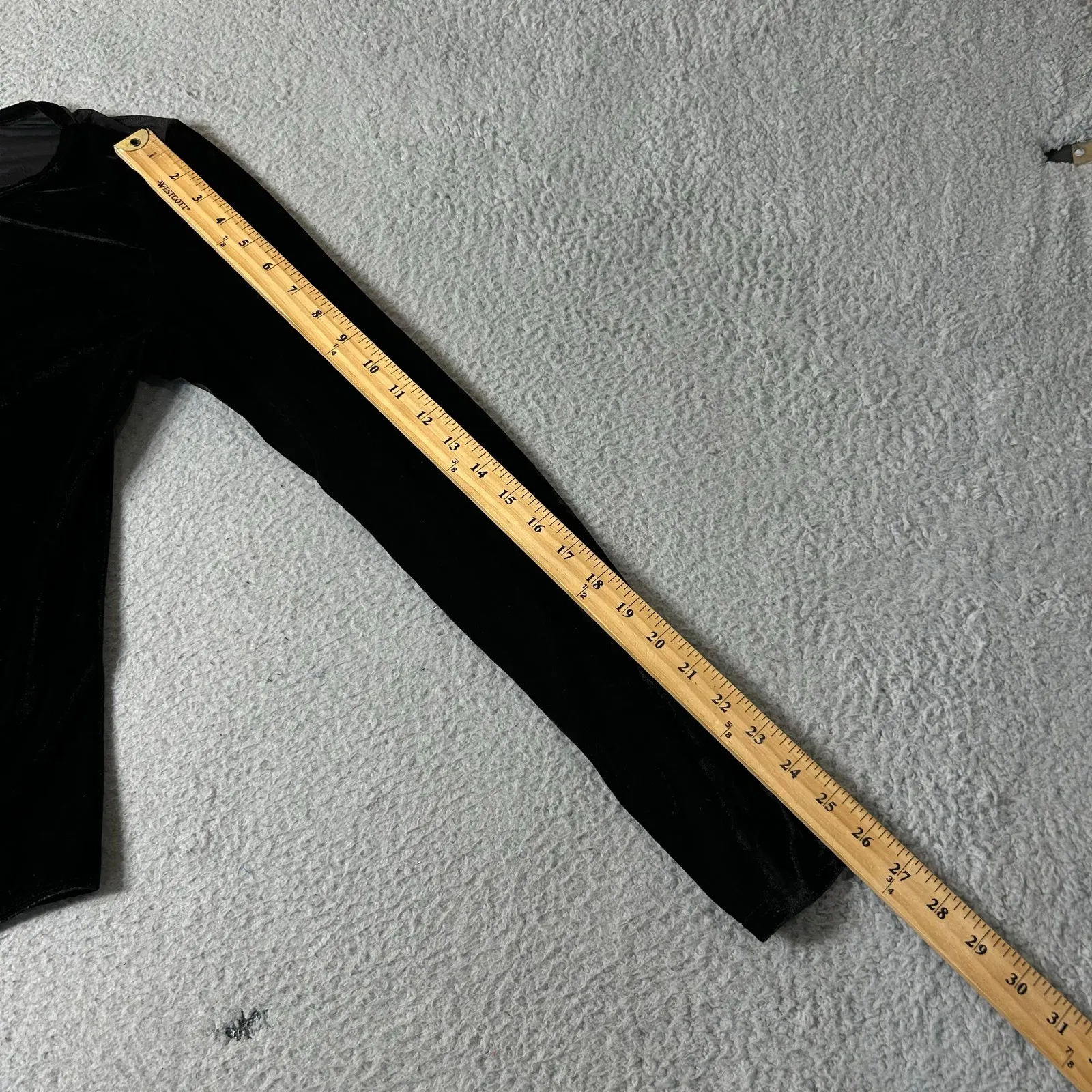 A3 Design Bodysuit Juniors Womens L Black Velvet‎ Long Sleeve Angel Sequin Wings Size undefined - Image 7