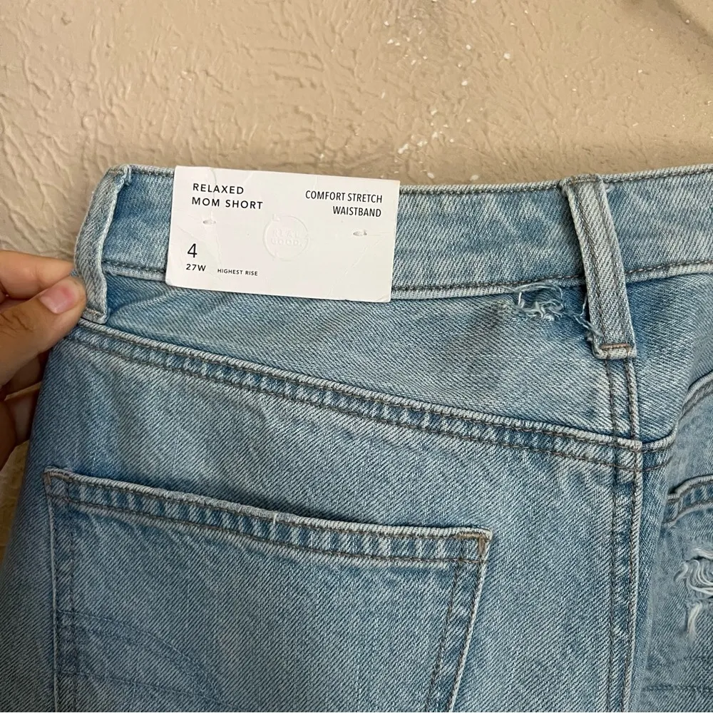 NWT American Eagle Distressed Relaxed Mom Shorts 4 27 - Image 3