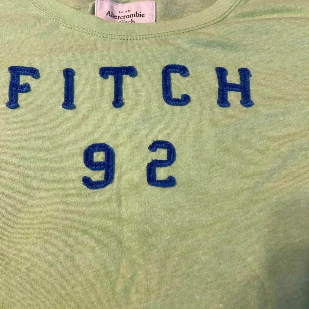 Vintage Abercrombie & Fitch Lime Green T-Shirt Medium Women - Image 3