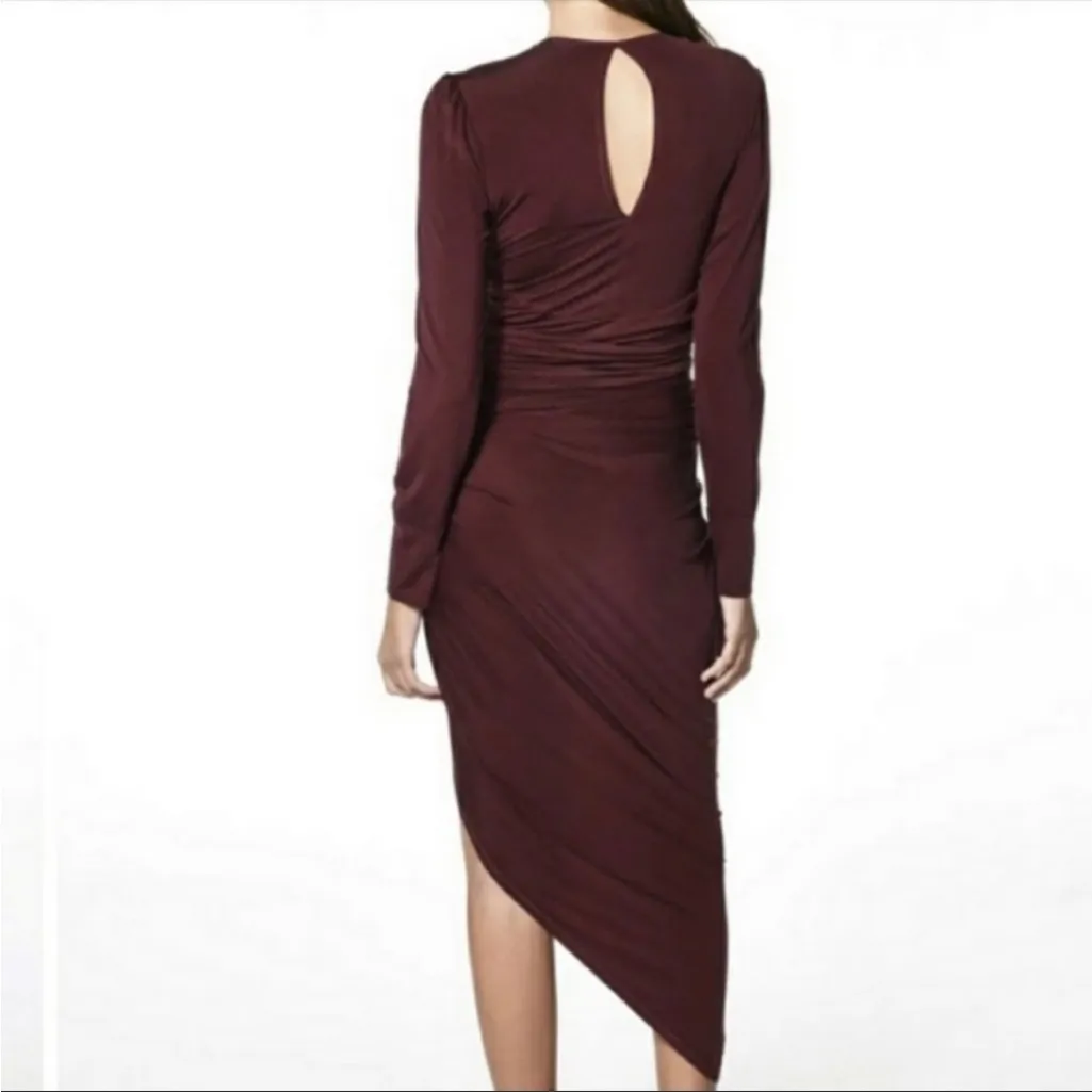 NWT Young Fabulous & Broke Genesis Ruched Asymmetrical Midi Dress XS - Image 5