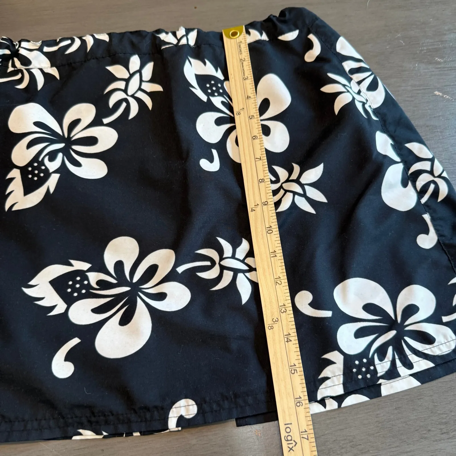 Esprit Black Floral Mini Skirt Swim Skirt Cover Up Beach Pool Summer‎ Large - Image 4