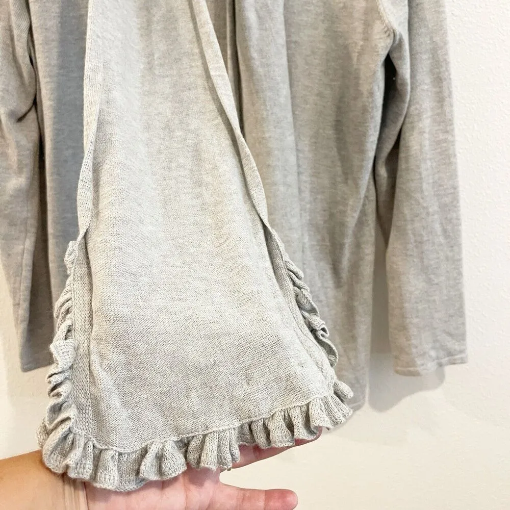 Marisa Christina Sweater Women XXL Grey Scarf Angora Rabbit Hair‎ Blend Ruffle - Image 5