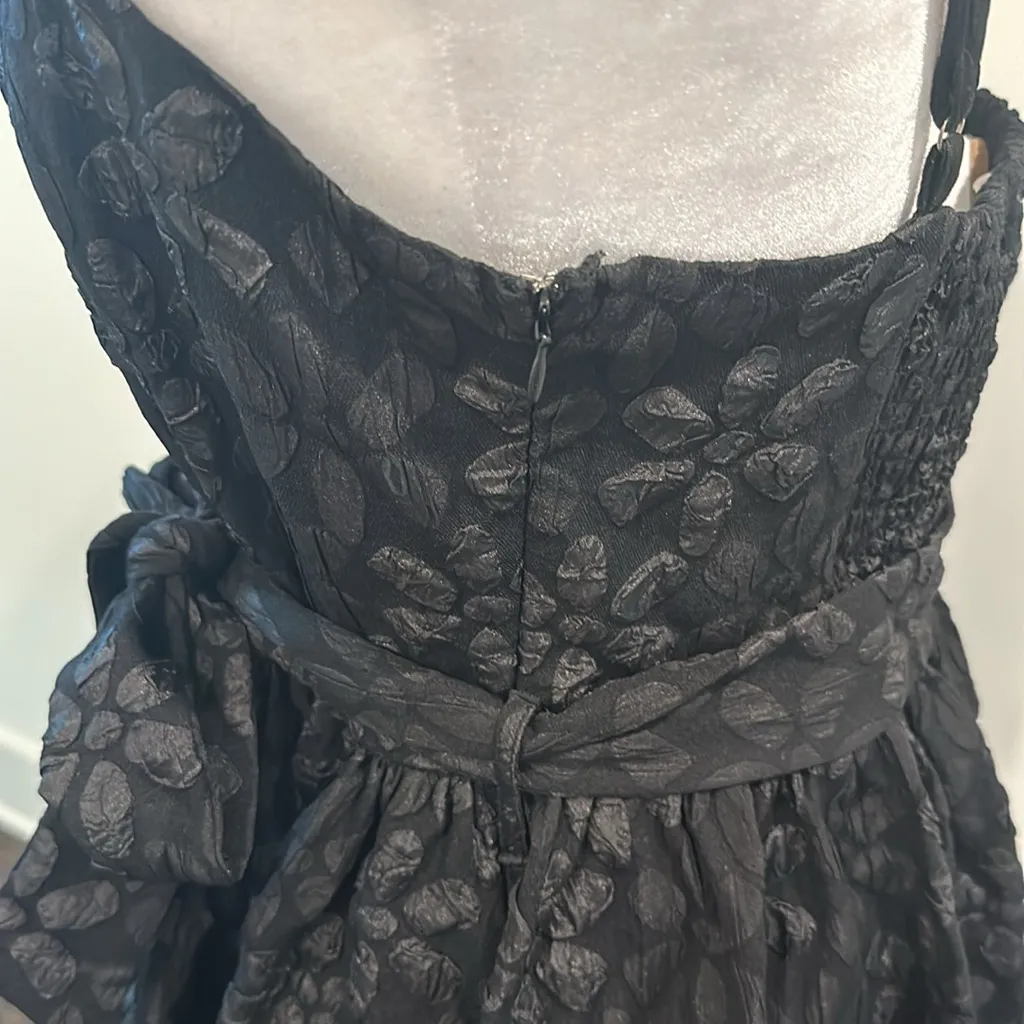 NWT TCEC Black Floral Bubble Skirt Dress Sz L - Image 6