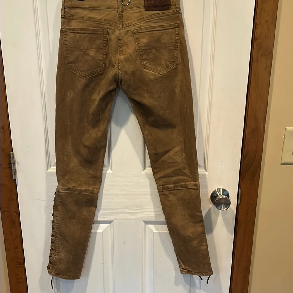 Polo by Ralph Lauren Skinny Tan Jeans Sleek Fit Size 25 - Image 5