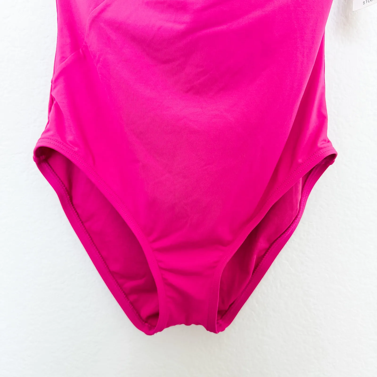 Carmen Marc Valvo One Shoulder Pink Swimsuit Size 8 Pink NWT Beach Resort Summer - Image 6