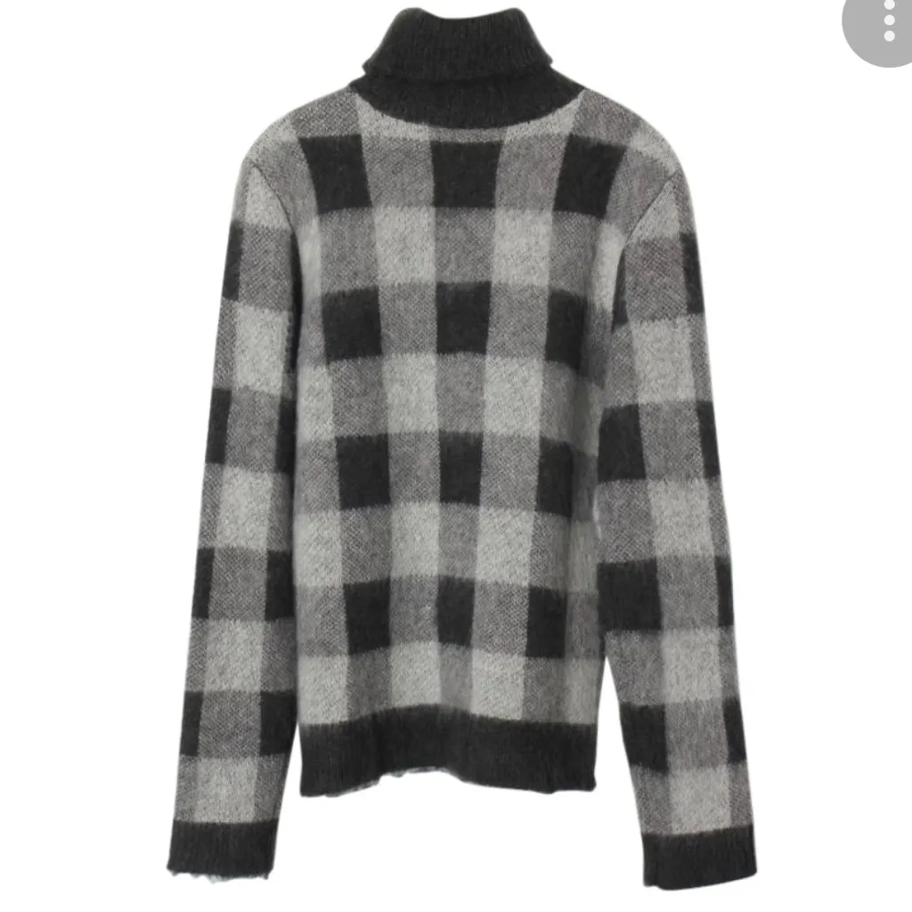 Balenciaga Check Wool & Mohair Blend Turtleneck Sweater size 40 - Image 10
