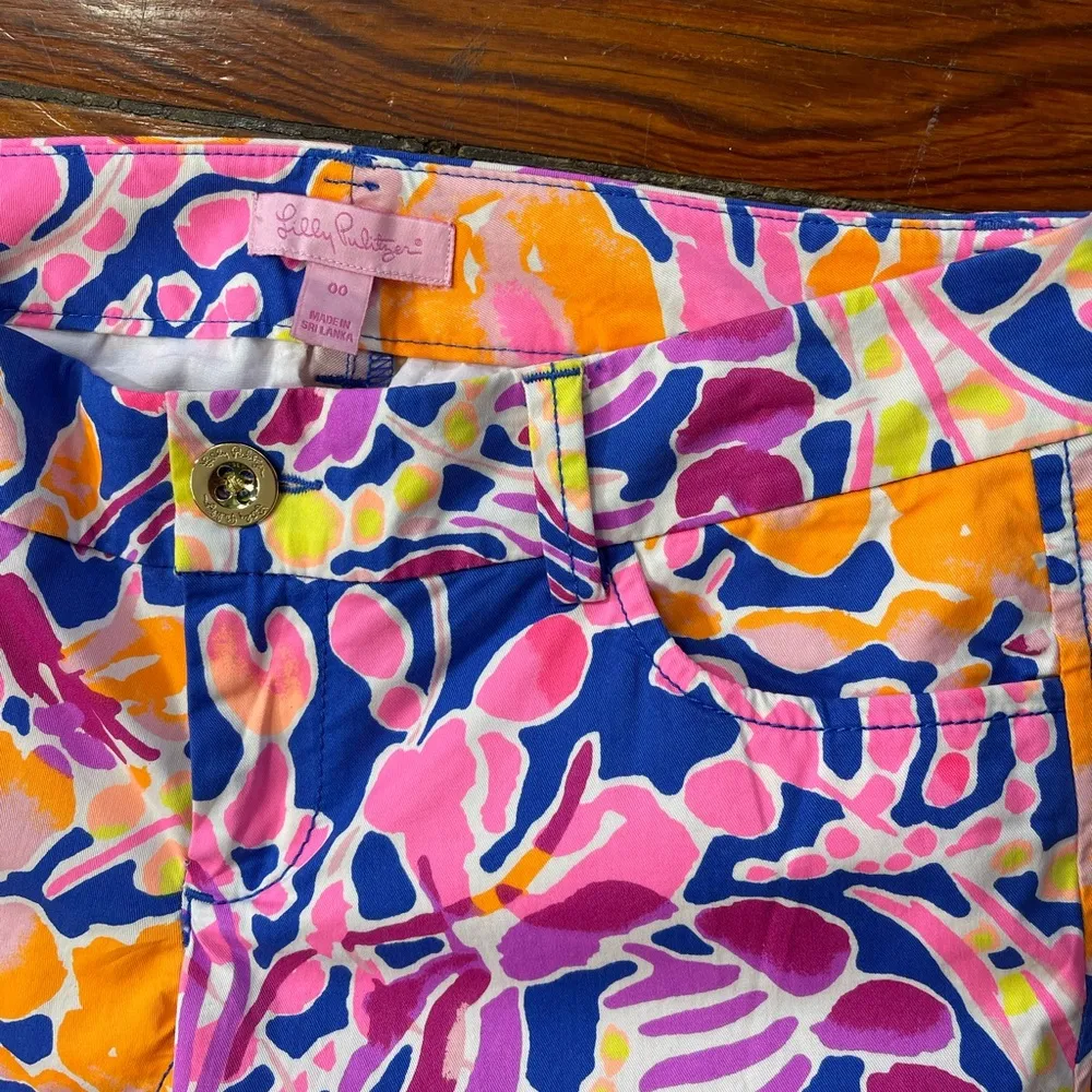 Lilly Pulitzer Callahan Chino Brilliant Catch and Release Resort Pants Sz 00 🍄 - Image 8