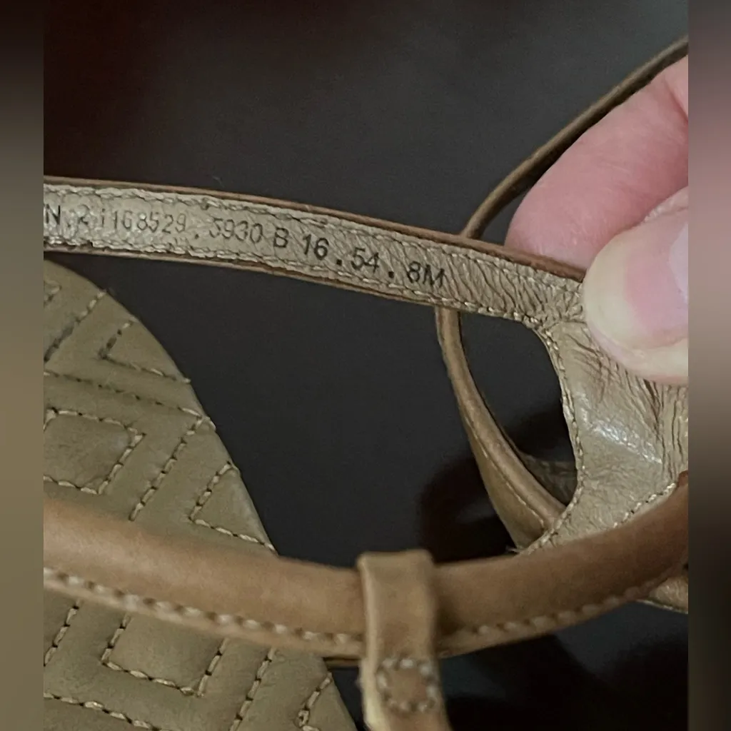 Tory Burch Tan Quilted Sandals - Image 3