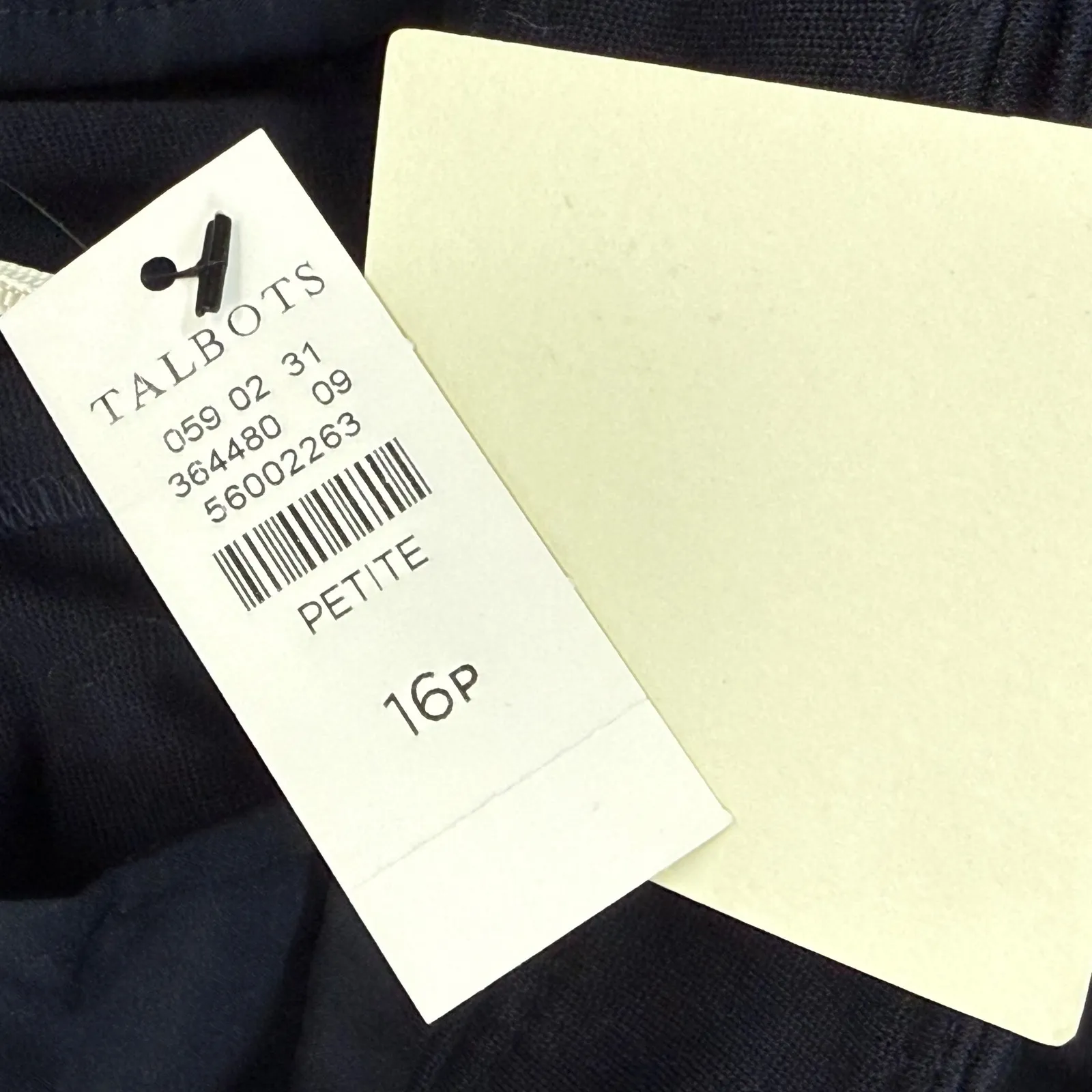 Talbots Knit Pants‎ Wide Leg Petite Black Fabric Knit in Italy 16P - Image 8