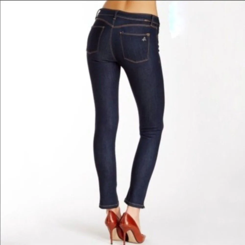 DL1961 Womens Size 27 Angel Mid Rise Skinny Ankle Jeans Dark Wash Stretch Denim‎ - Image 6