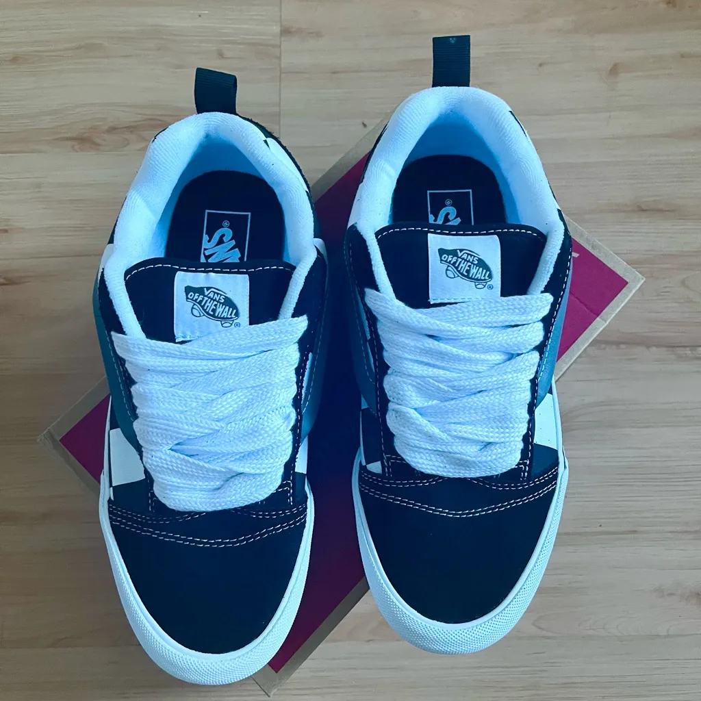 Vans Knu Skool Mega Check Black Women 9.5 US Mens 8.0 US - Image 9