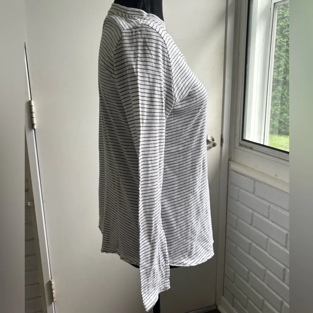 Eileen Fisher 100% Organic Cotton‎ V Neck Long Sleeve Shirt XS/TP workwear chic - Image 3