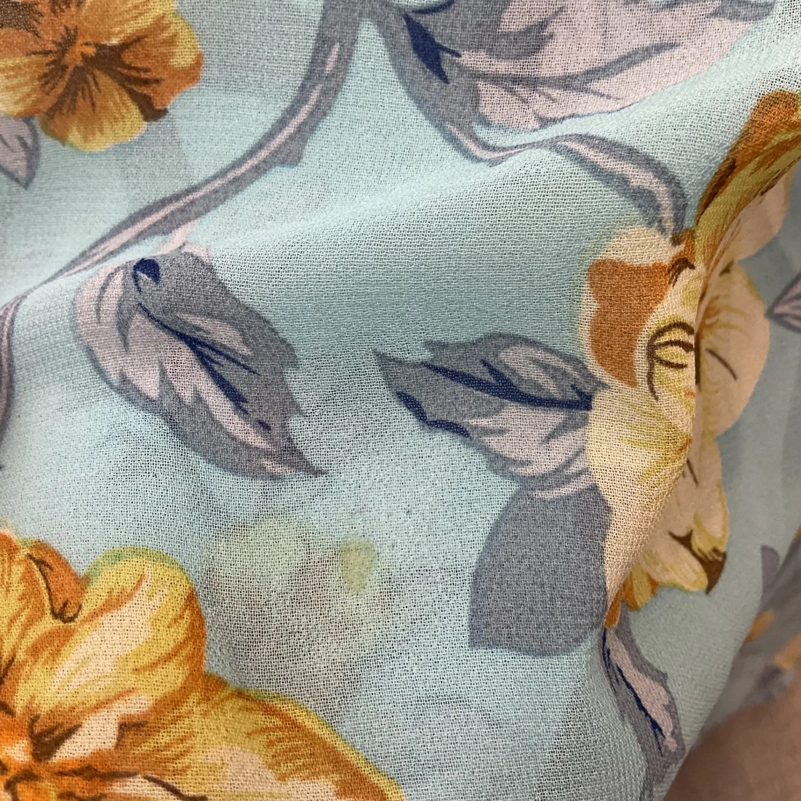 Baltic Born Birdie Aqua Floral Maxi Dress Flutter Sleeve V Neck Womens L - Image 3