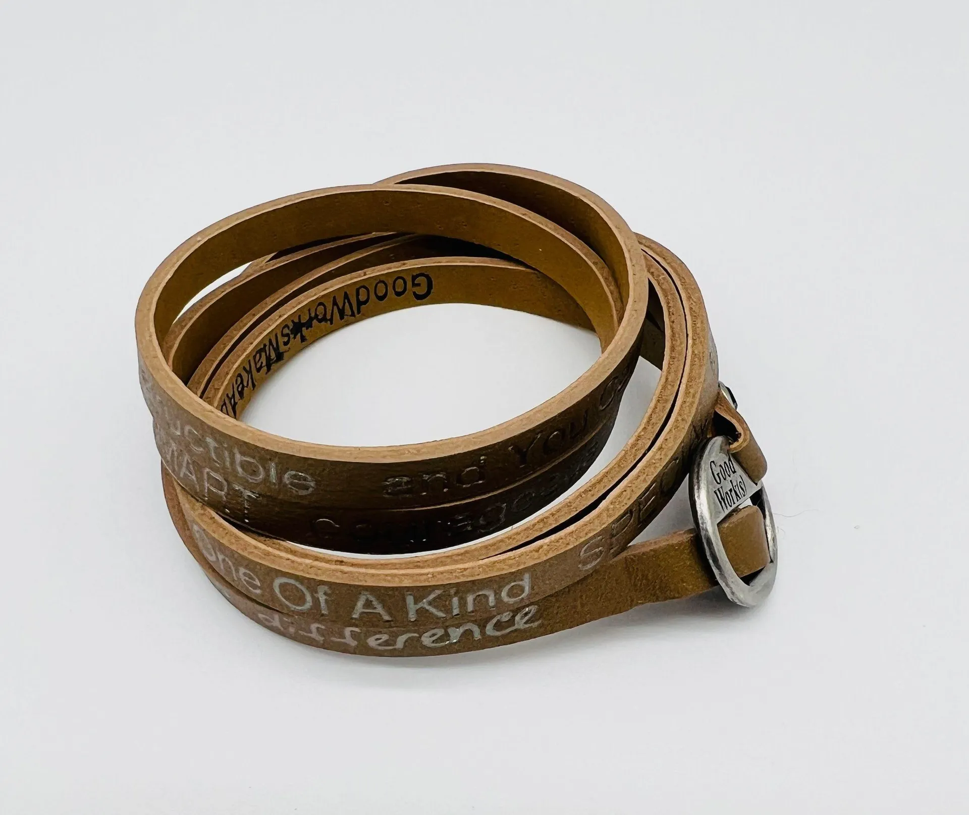 Leather Multiwrap Bracelet Brown - Image 4