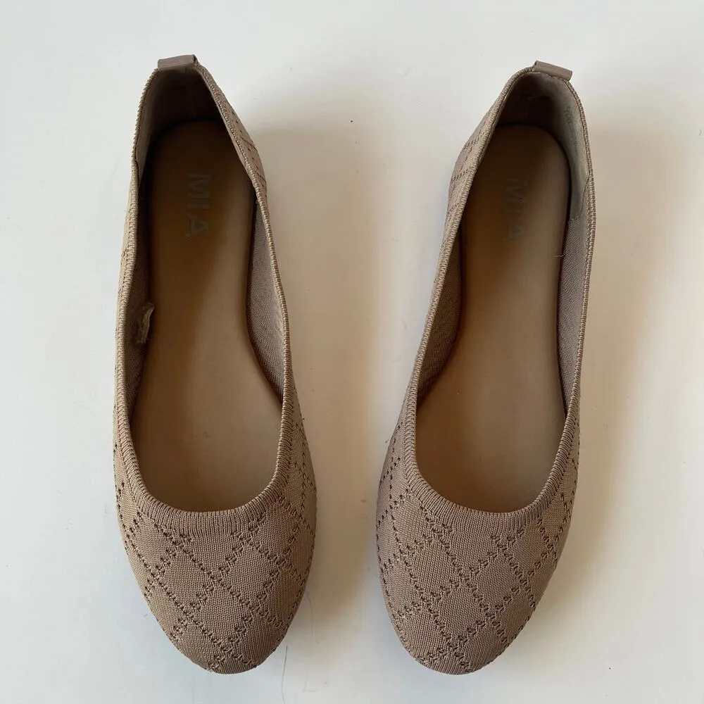 Mia Evanna Ballet Flat Womens Shoes Sz 9.5 M Tan DieCut Comfort Minimalist - Image 4