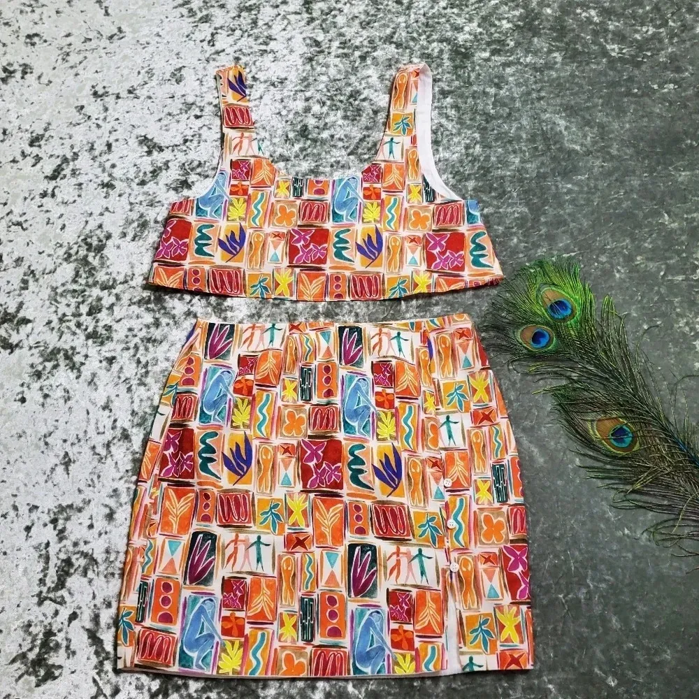 Nasty Gal Abstract Tile Mini Skirt - Image 2