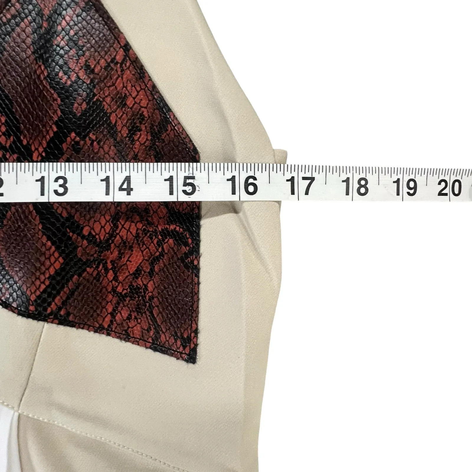 Zara Midi Slip Dress Women M Beige Cream Pleated Snakeskin Slit Blogger Favorite - Image 8