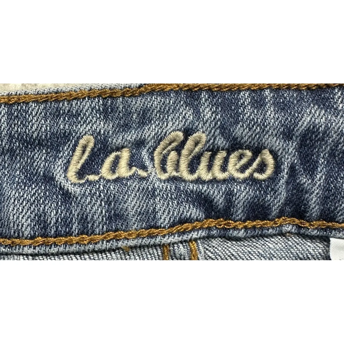 LA‎ Blues Women's Size 16 Denim Jean Mini Skirt Pockets 90's Hip Boho - Image 4