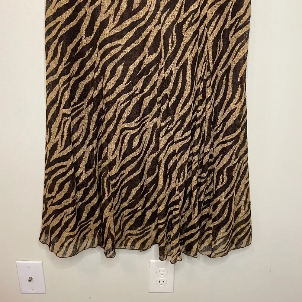Chicos Lace Animal Tiger Print Maxi Skirt Size 2 (Med) - Image 6