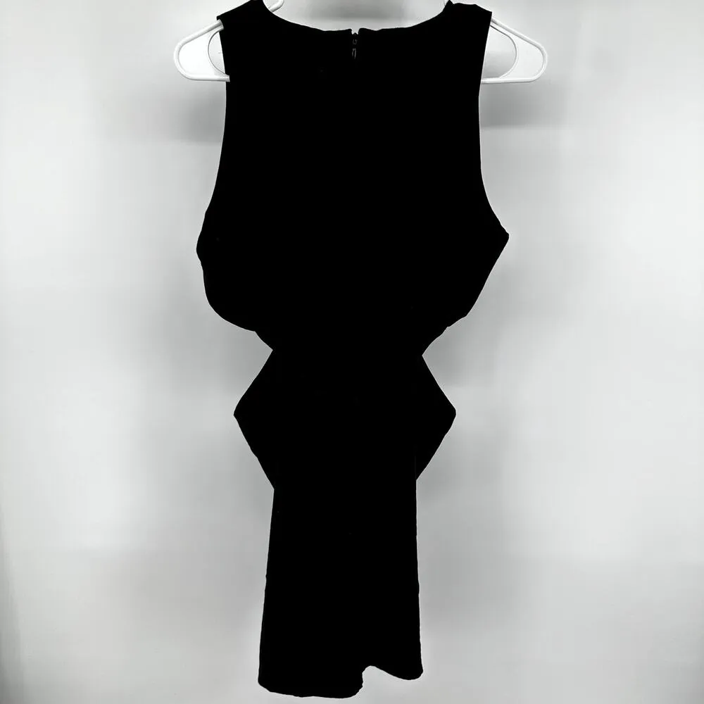 Kourt Vivi Tank Dress Cut Out Sleeveless Mini Night Out Cocktail Party Black M Size M - Image 5