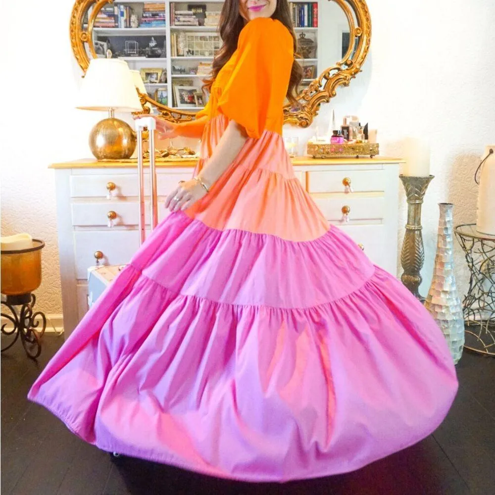 STAUD Meadow Maxi Tiered Dress, Size M New w/Tag Retail $375 SOLD OUT! - Image 3