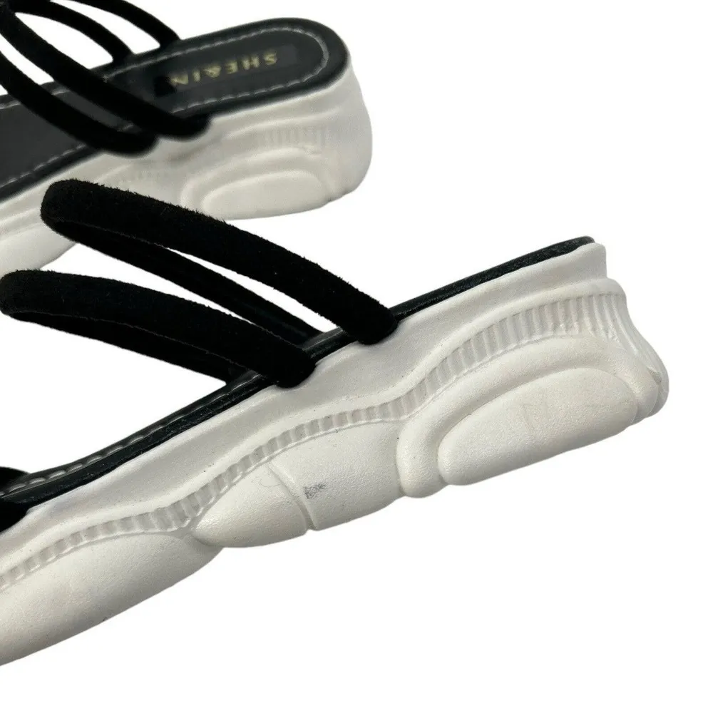 She & In Black Platform Sandals Size 8 (EU 39) - Image 8