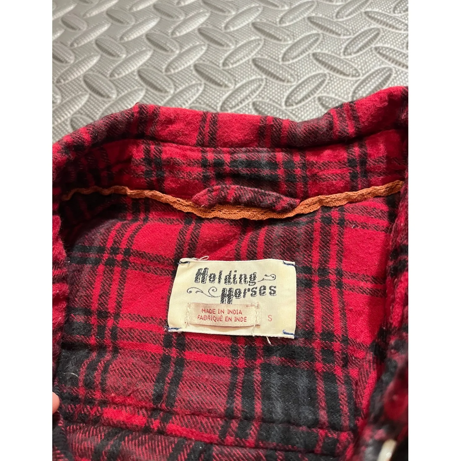 Anthropolohie Holding Horses western boho shirt S embroidered tribal flannel top - Image 3