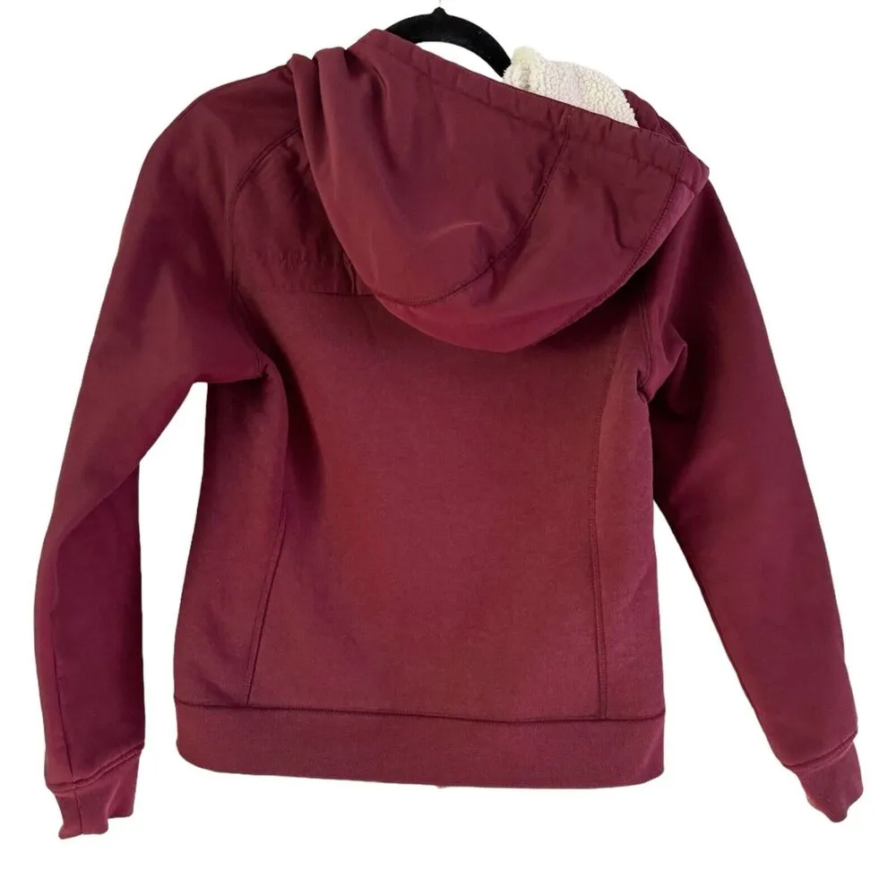 Burton Purple Sherpa Lined Full Zip Hoodie Sweatshirt Women’s Size Small - Image 2
