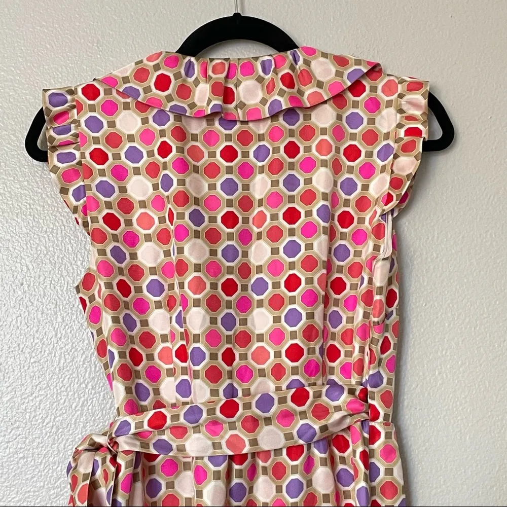 Florence Broadhurst for Kate Spade Silk Knee Length Aubrey Wrap Dress Size 4 - Image 11