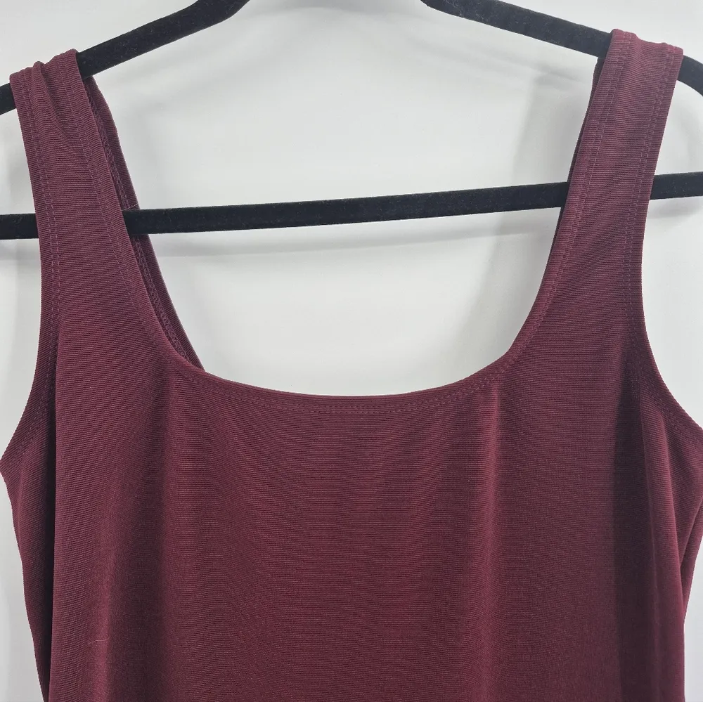 J. Crew vintage 90s Y2K 2000s friends square neck red maxi dress size large - Image 3