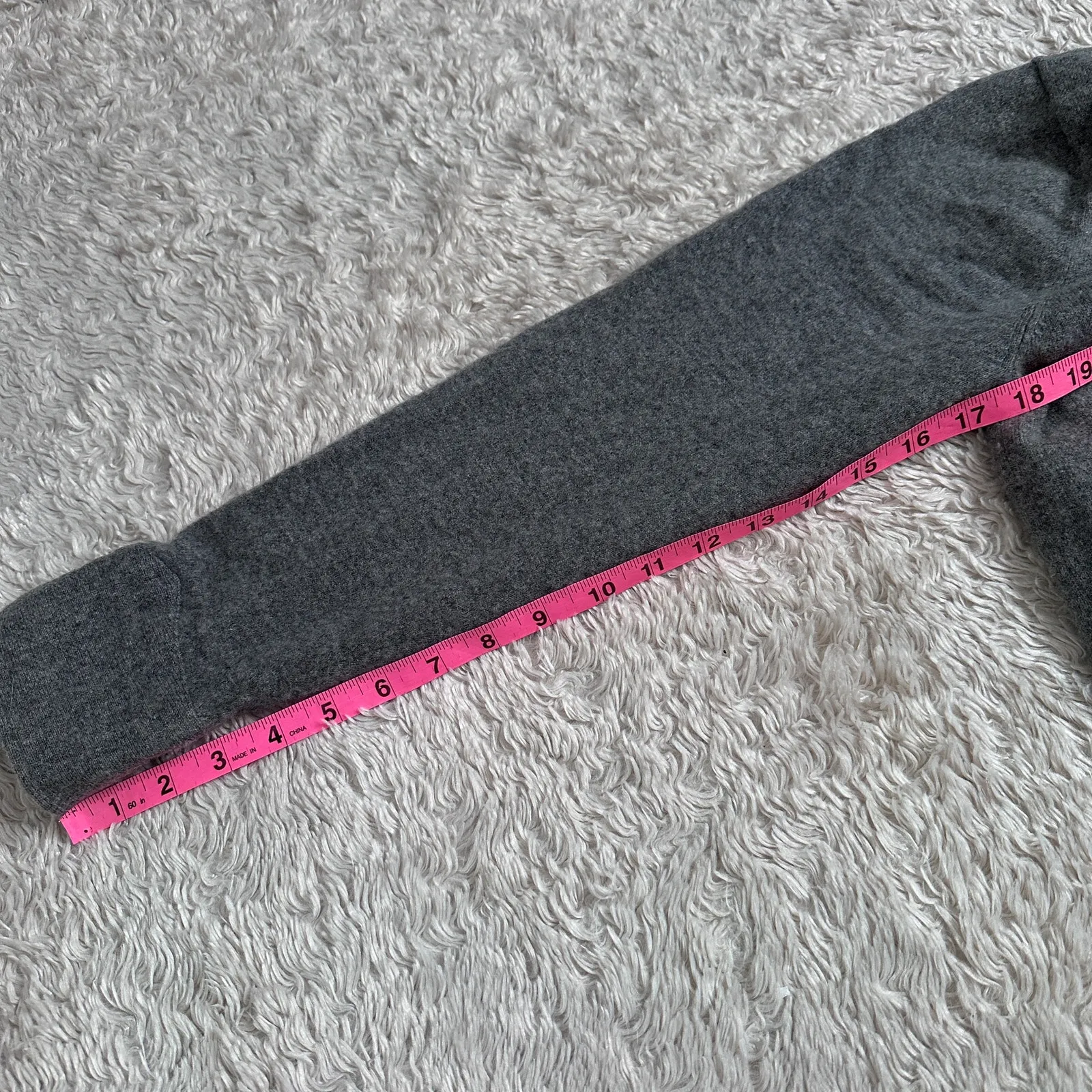 Vintage Daniel Cremieux 100% Cashmere Wool Gray Knit Polo Collared Sweater - Image 6