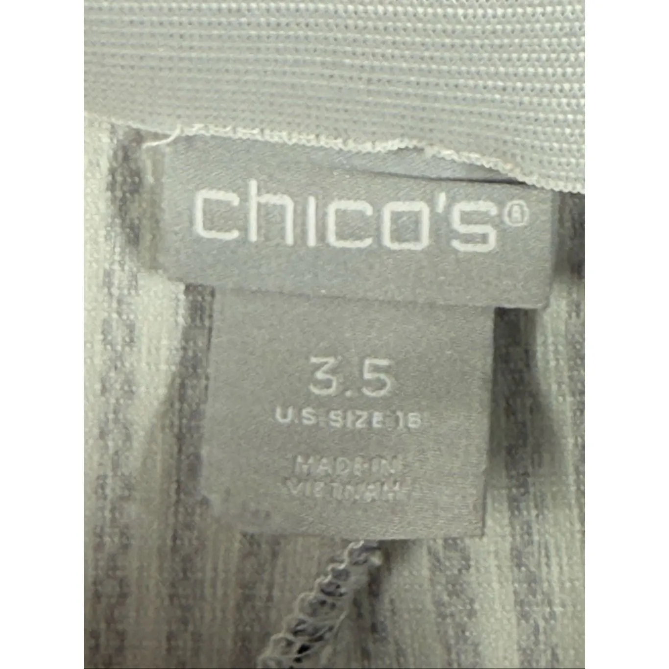 Chicos striped rayon blend crop pant size 3.5/18 Blue - Image 6