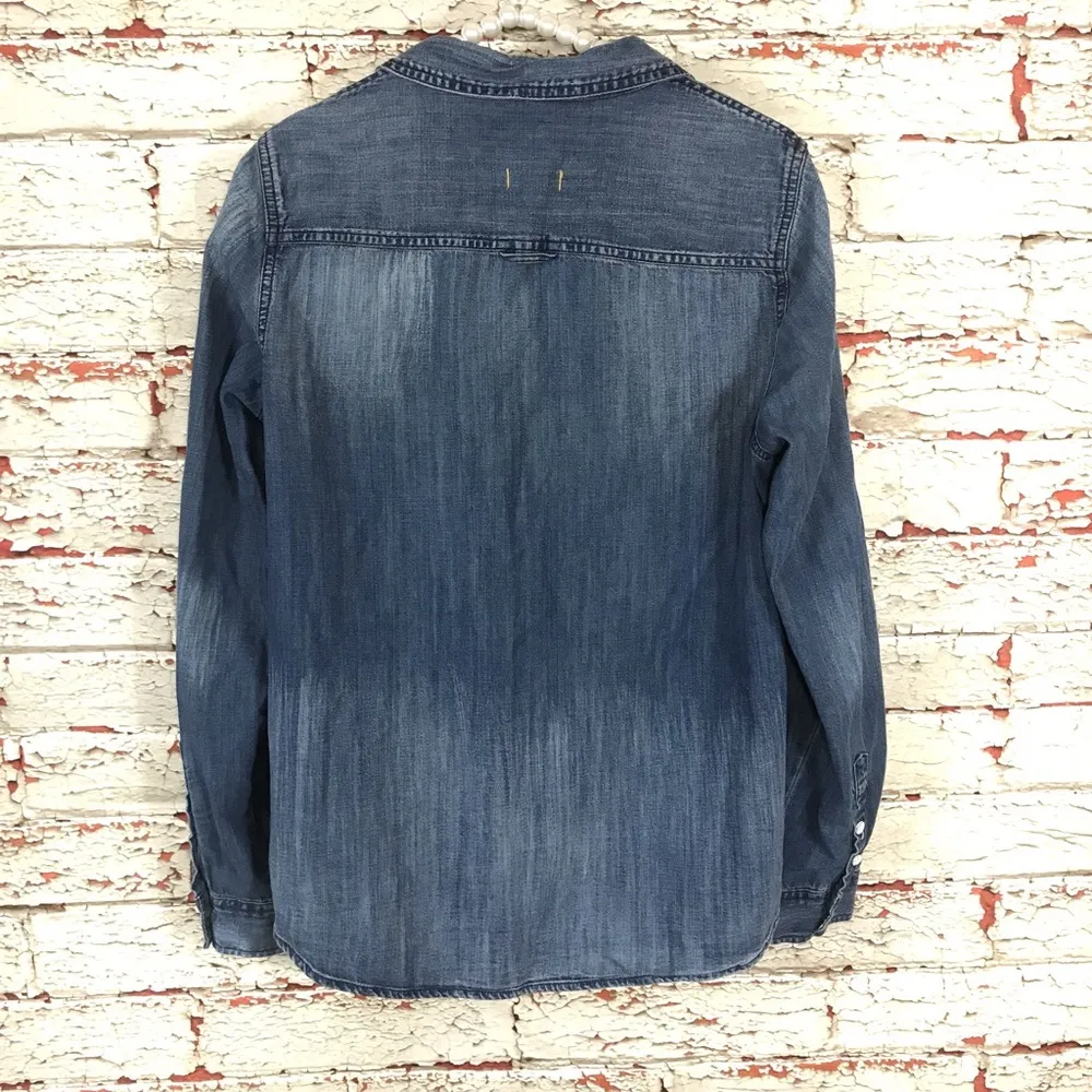 Madewell Denim Boyshirt Campground Wash Shirt Sz M - Image 6