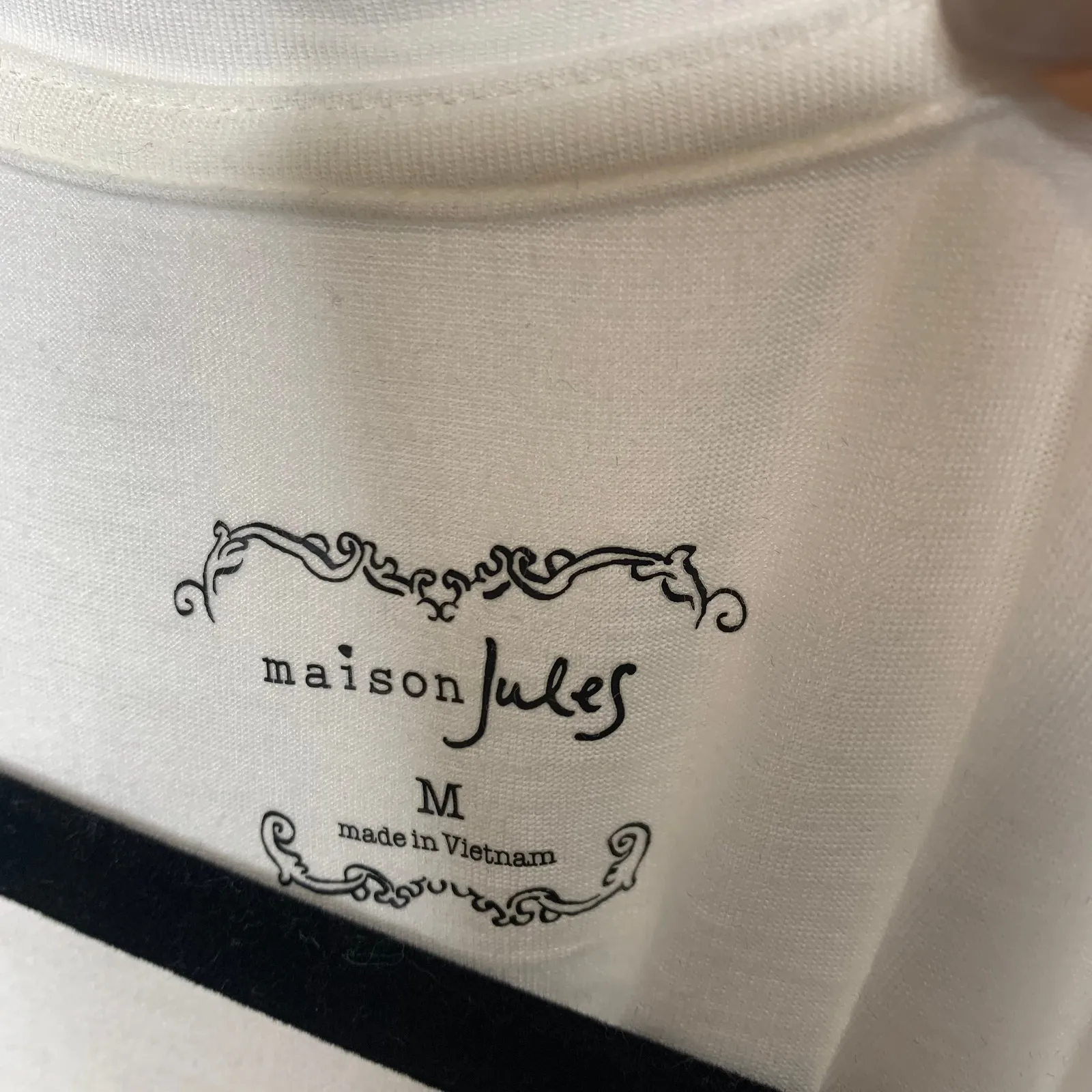 Maison Jules Flowy Tank Top Sz Medium White - Image 7