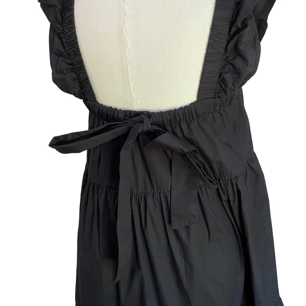 Crown & Ivy Tiered Swing Dress Black Rainbow Hem Bow Back Size XS - Image 4
