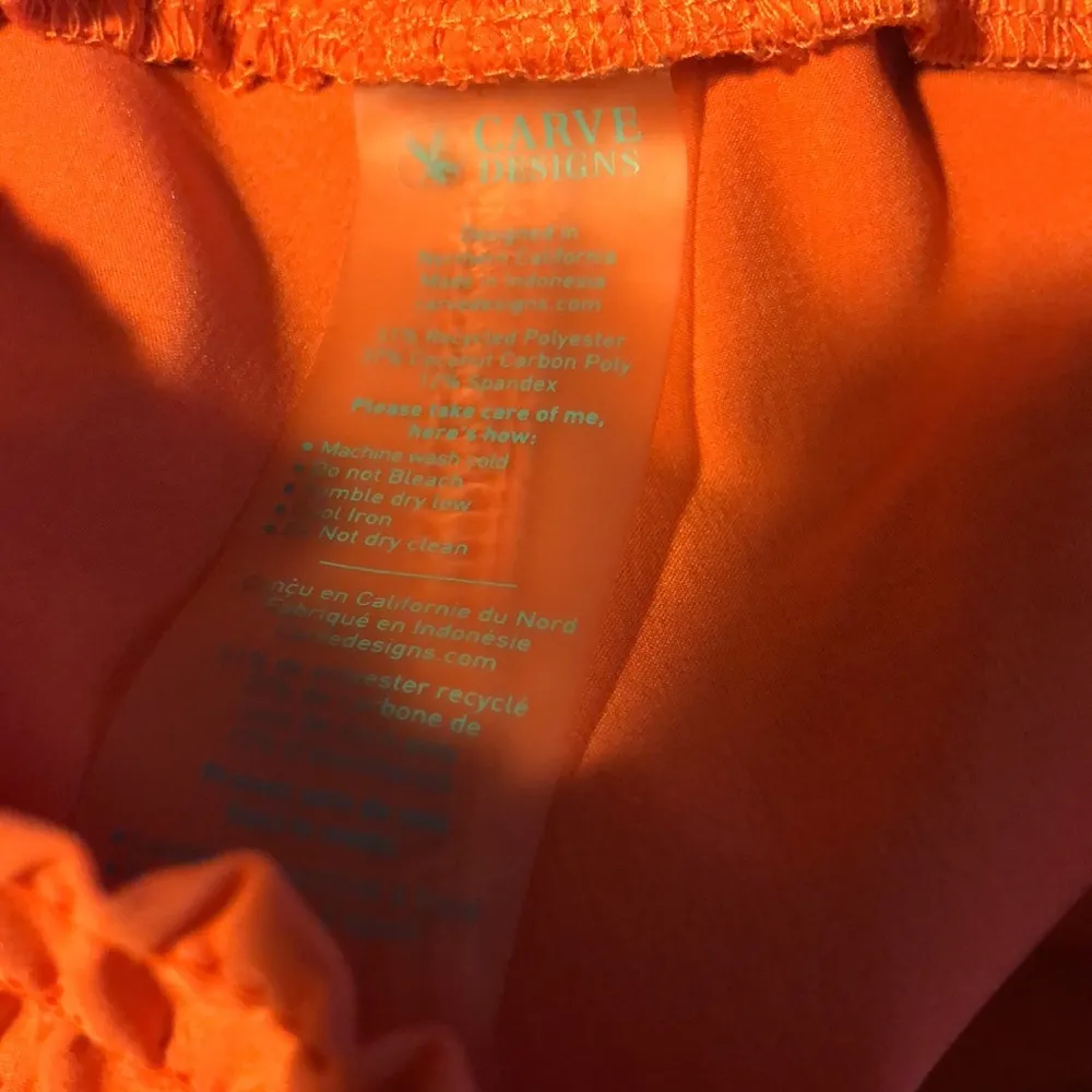 Bali Shorts XL Pull-On Drawstring Orange Athleisure Sporty Yoga - Image 8