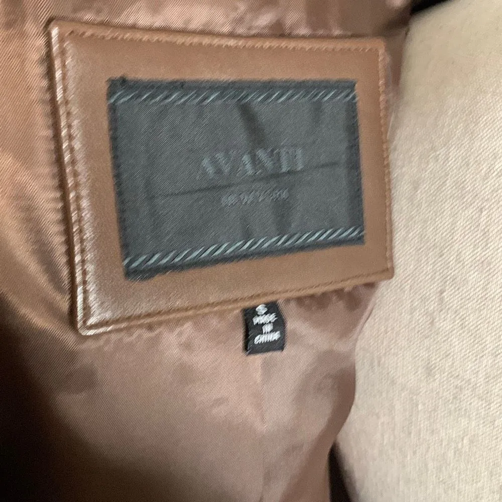 Avanti brown jacket size small leather - Image 5