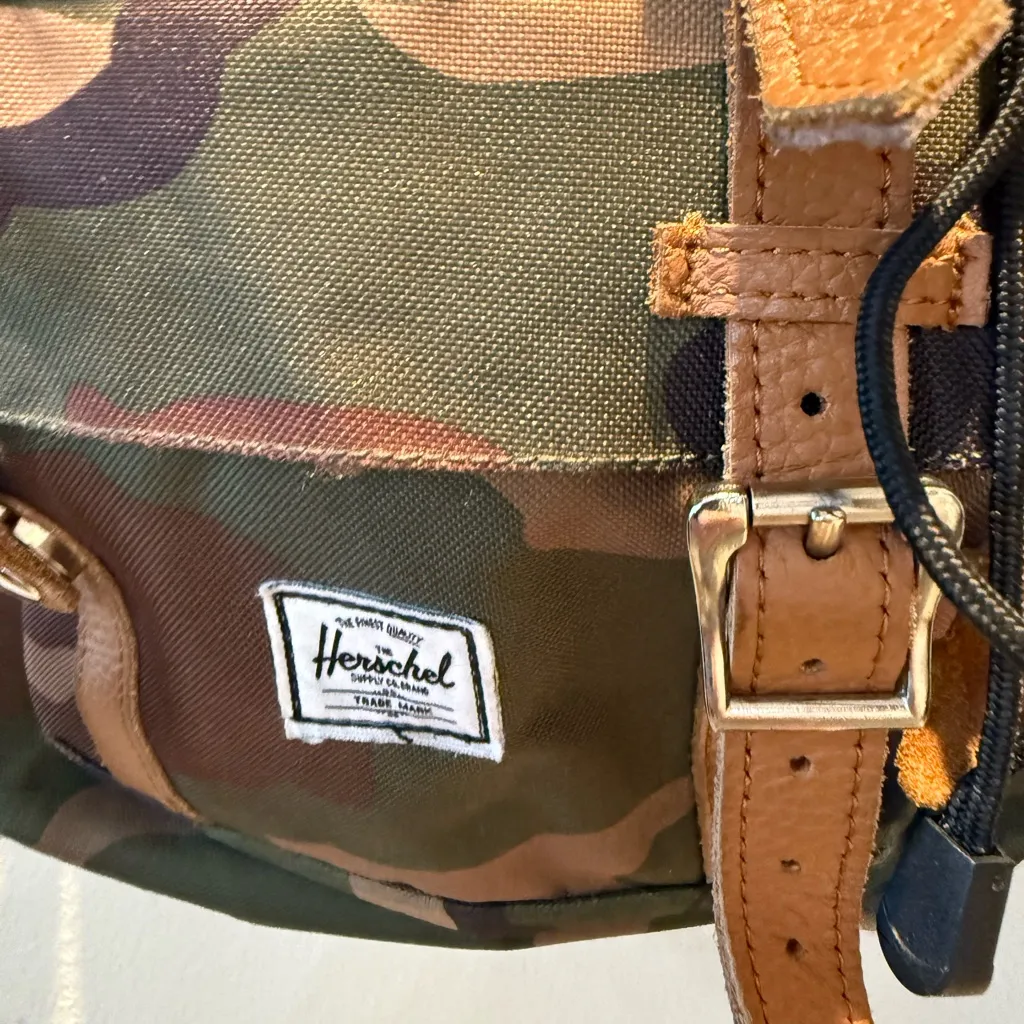 Herschel Supply Company Camouflage Backpack with Brown Straps - Image 2