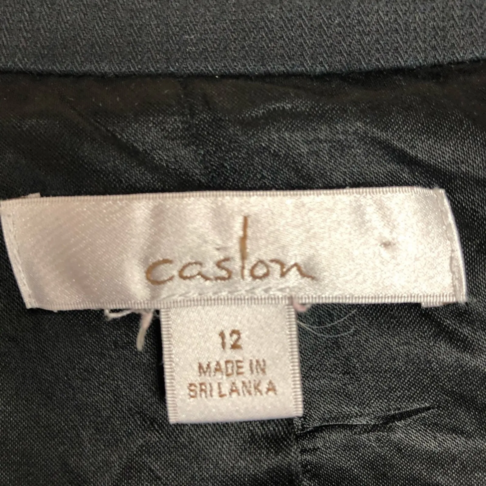 Caslon Button Down Black Blazer Jacket Size 12 - Image 2