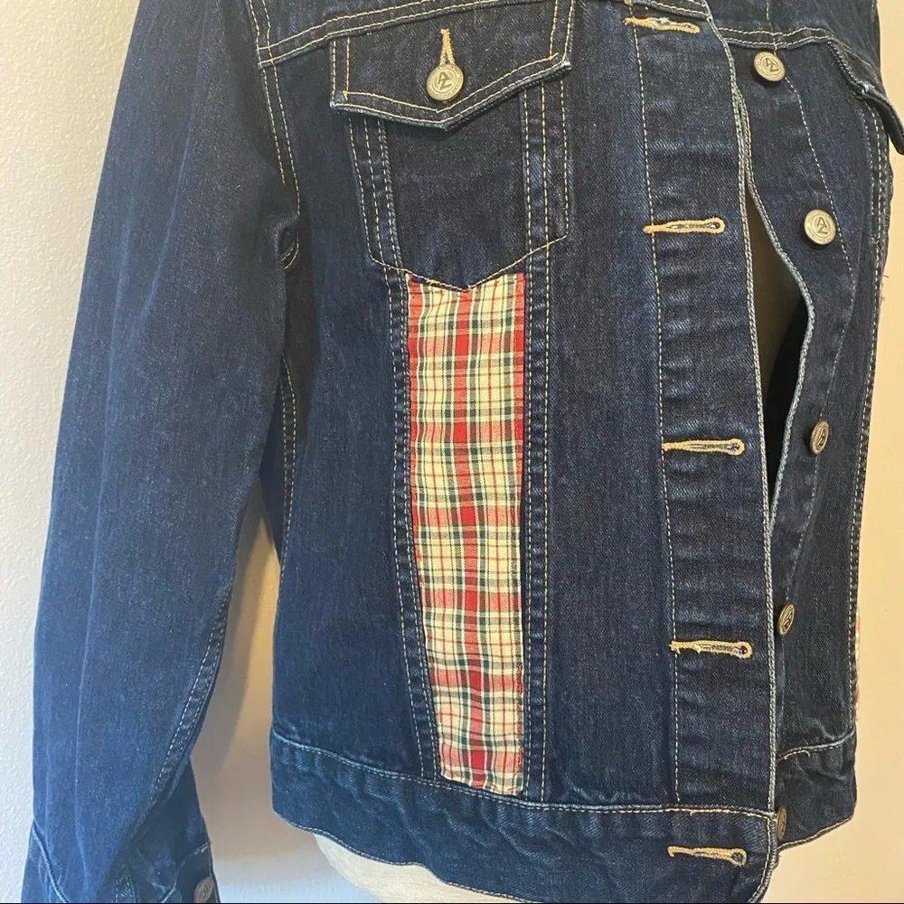 Vintage Arizona Jean Company Denim/Plaid Jacket‎ Size Small - Image 4