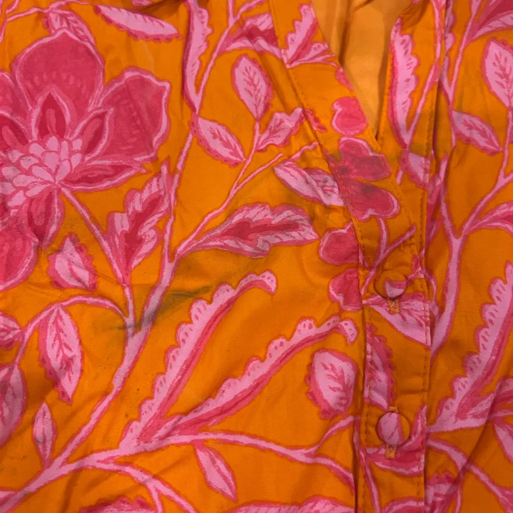 Sugarlips Rea Floral Stacie Button Down Mini Dress, 1X - Image 8