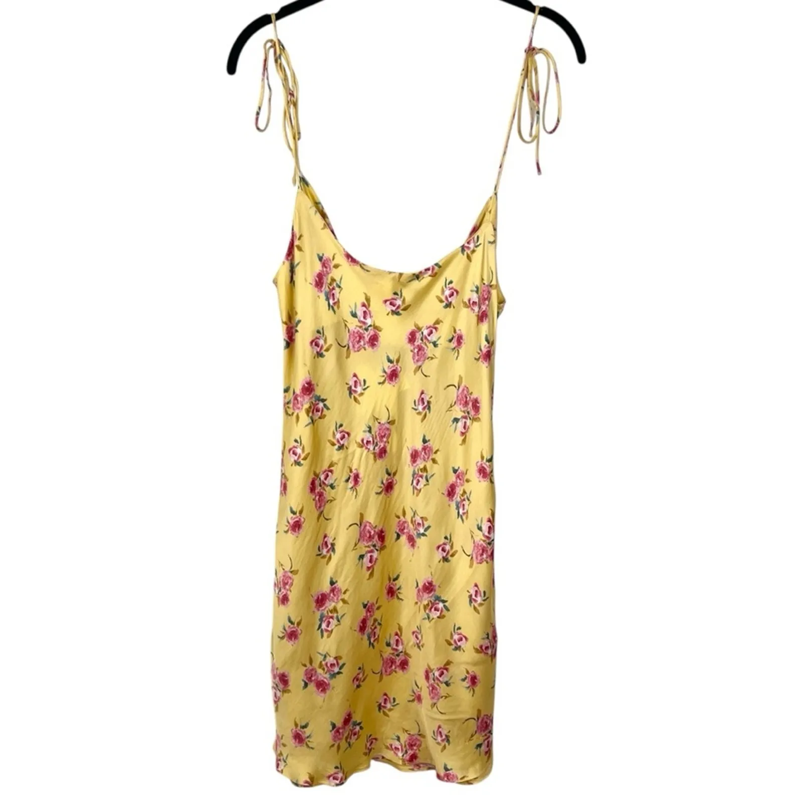 NEW Zara The Safia Floral Yellow Satin Slip Dress Large Blogger Fave - Image 8