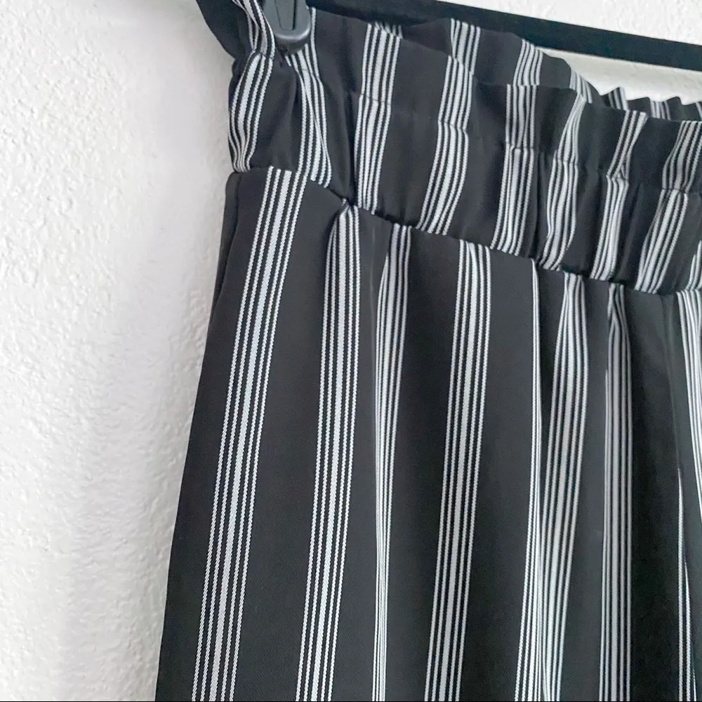 Zara Striped Elastic Ruffle Waist Pant Size Medium - Image 6